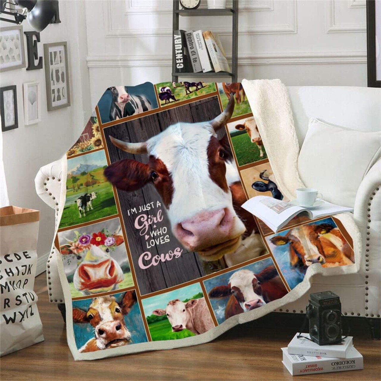 Cow Print Blanket Cow Decor Bedding Throw Blanket,Cow Gifts for Girl Women Christmas Birthday Valentine's Day Soft Cute Farm Animal Cow Blanket Gifts